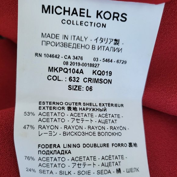 Michael KORS Collection RED wool skirt SZ6 - Picture 3 of 5